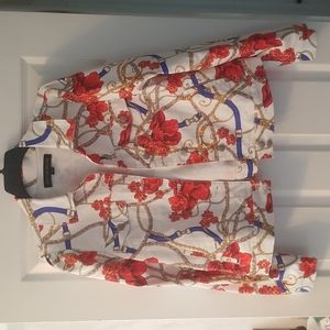 Patterned button jacket